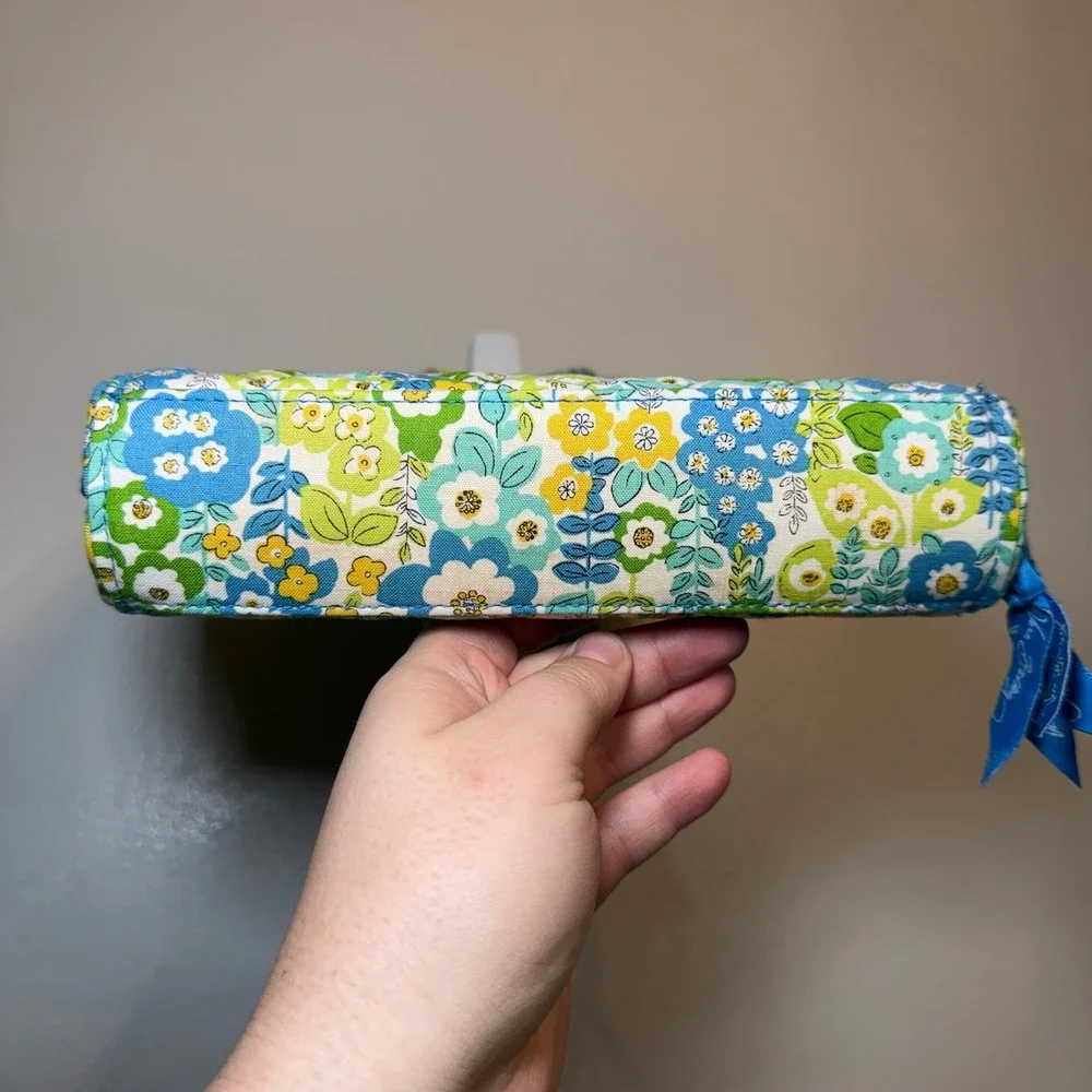 Vera Bradley English Meadow Floral Quilted Cotton Travel Tech Makeup Organizer